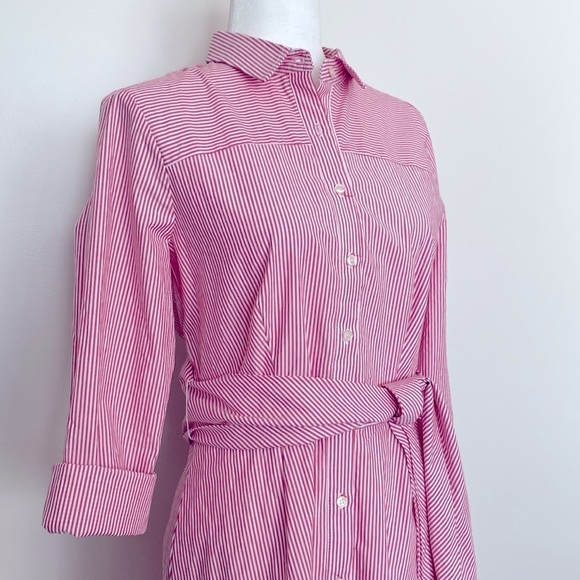 NWT J. Crew red & white striped button up dress - Picture 7 of 12